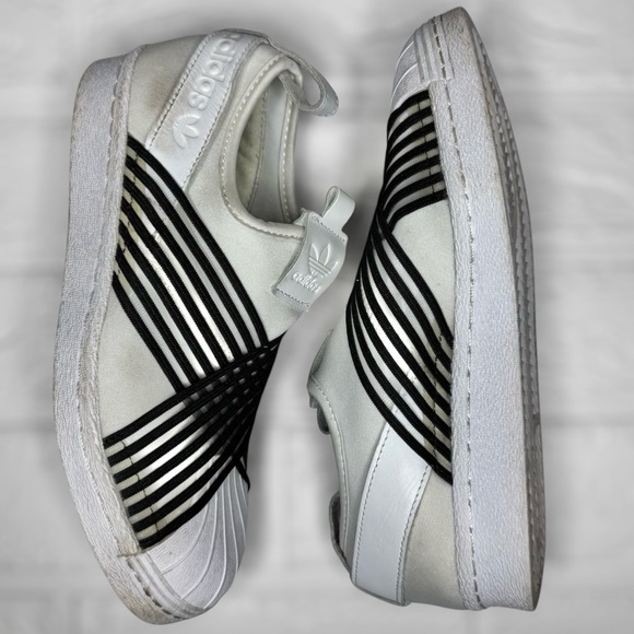 adidas Shoes - adidas Women's Slip-On Shoes white w/ black size 5.5